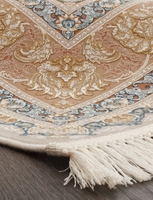 Иранский прямоугольный ковер Farsi 1200 G129 cream производства фабрики MASHAD ARDEHAL CARPET CO Иран. Высота ворса 8 мм, материал ворса Акрил, плотность 3600 000 точек/м2, вес 3200 гр/м2.